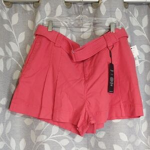 Liverpool High Waist Pleated Red Shorts size 14/32